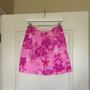Maryana Pink Floral A-Line Skort